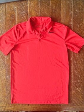 Nike Red Boys’ Dri-FIT golf shirt